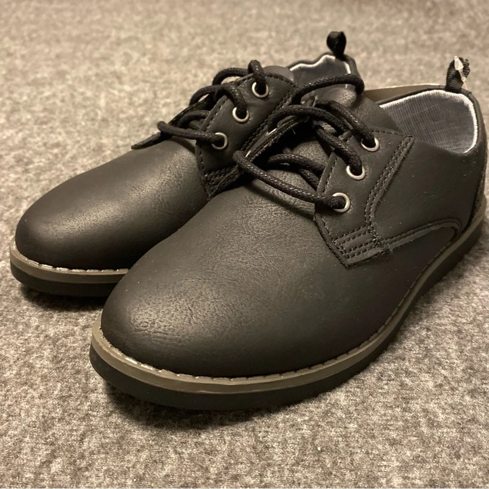 Wonder Nation Oxford Shoes Boys Size 13 Black‎ Lace Up New